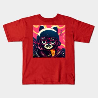 Cutest Frenchie Puppy as a 80's anime Kids T-Shirt